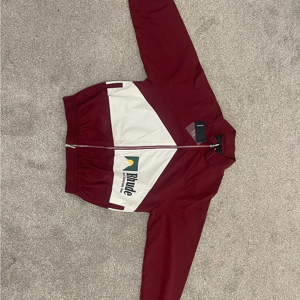 Rhude Burgundy and Black Jacket